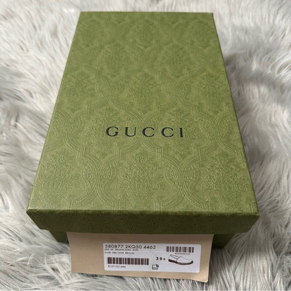 GUCCI Denim GG Monogram Espadrilles Blue Tea Cuir 9.5 - Picture 10 of 10